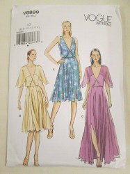 8899 EZ VOGUE PULLOVER LINED INSET DRESS SLEEVES OR NOT CAPELET PATTERN 6-14,14-22